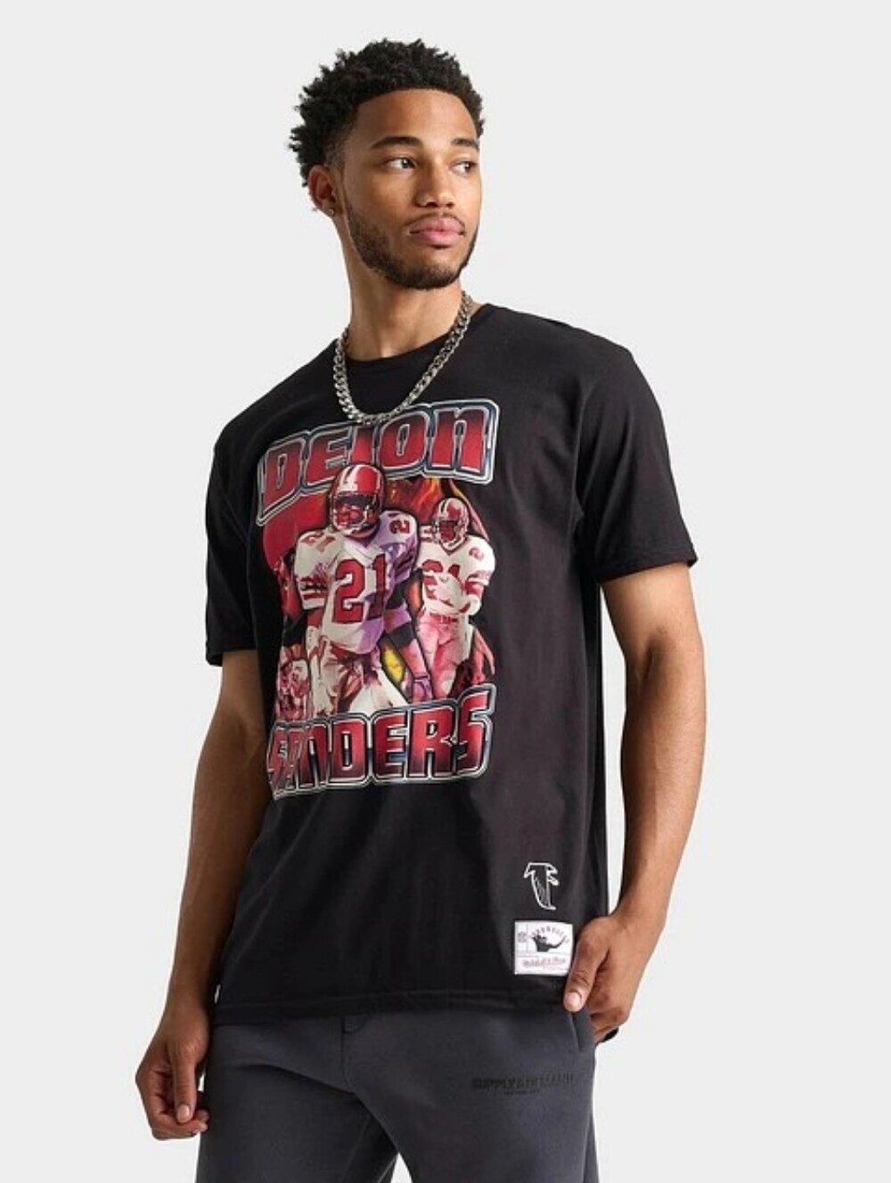 Mitchell & Ness Deion Sanders Atlanta Falcons NFL Collage T-Shirt Size XL
